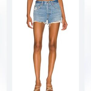 GRLFRND Helena high rise distressed shorts brand new with tags 25